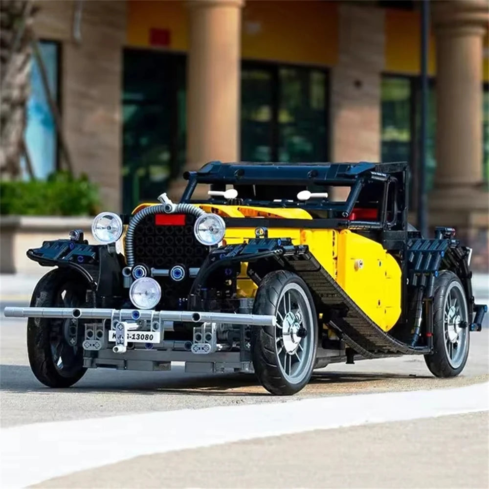 MOULD KING 13080 Technical Car T50 Vintage Classic Racing Vehicle Building Block Brick Assembly Kit 3564PCS Toy Christmas Gift For Kid