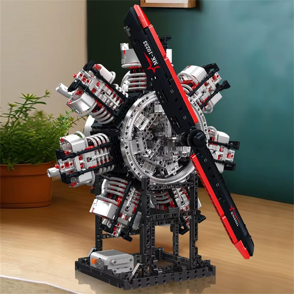 Mould King 10233 Technical Car Engine Model Motorized Radial Aviation Building Block Brick Assembly Kit 3089PCS Kids Toys Christmas Gifts