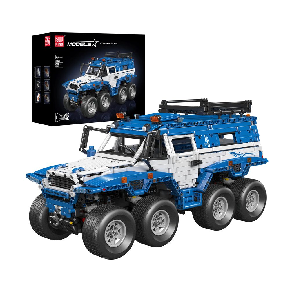 Mould King 13088 13089 Technical Car Toys The RC Avtoros Shaman 8×8 Building Block Assembly Kit Vehicle Brick Set Kids Christmas Gift