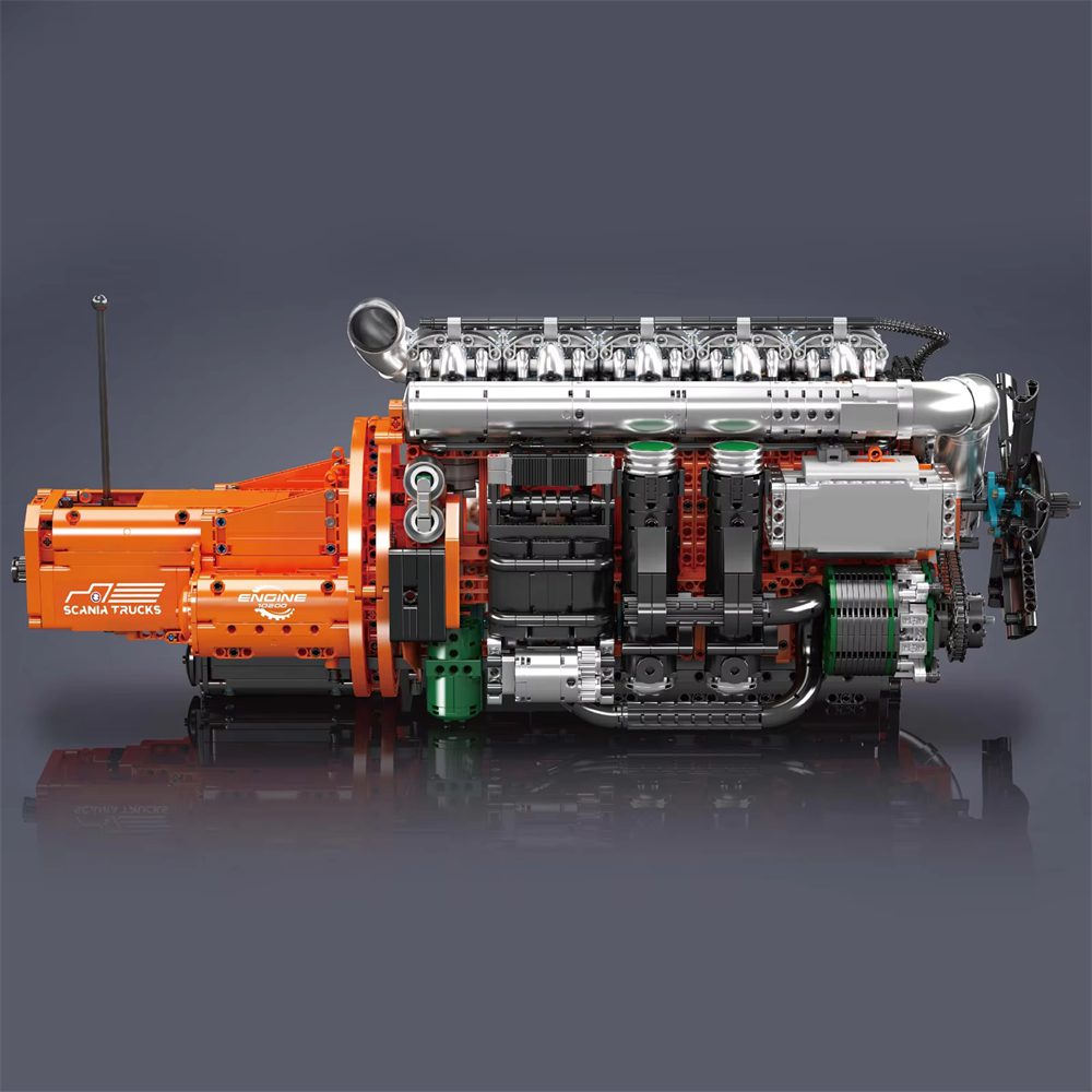 Mould King 10200 Technical Car The Motorized Heavy-Duty Truck Engine Model Building Block Assembly Kit Transmission Brick Christmas Gift
