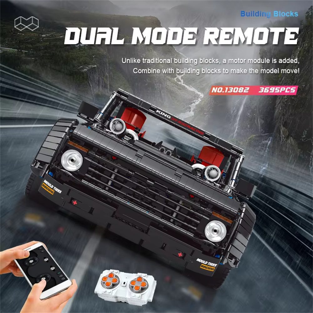 Mould King 13082 Technical Car Building Block The Motorized MOC-34316 Off-Road Pickup Truck Assembly Kit 3695PCS Kids Christmas Gift