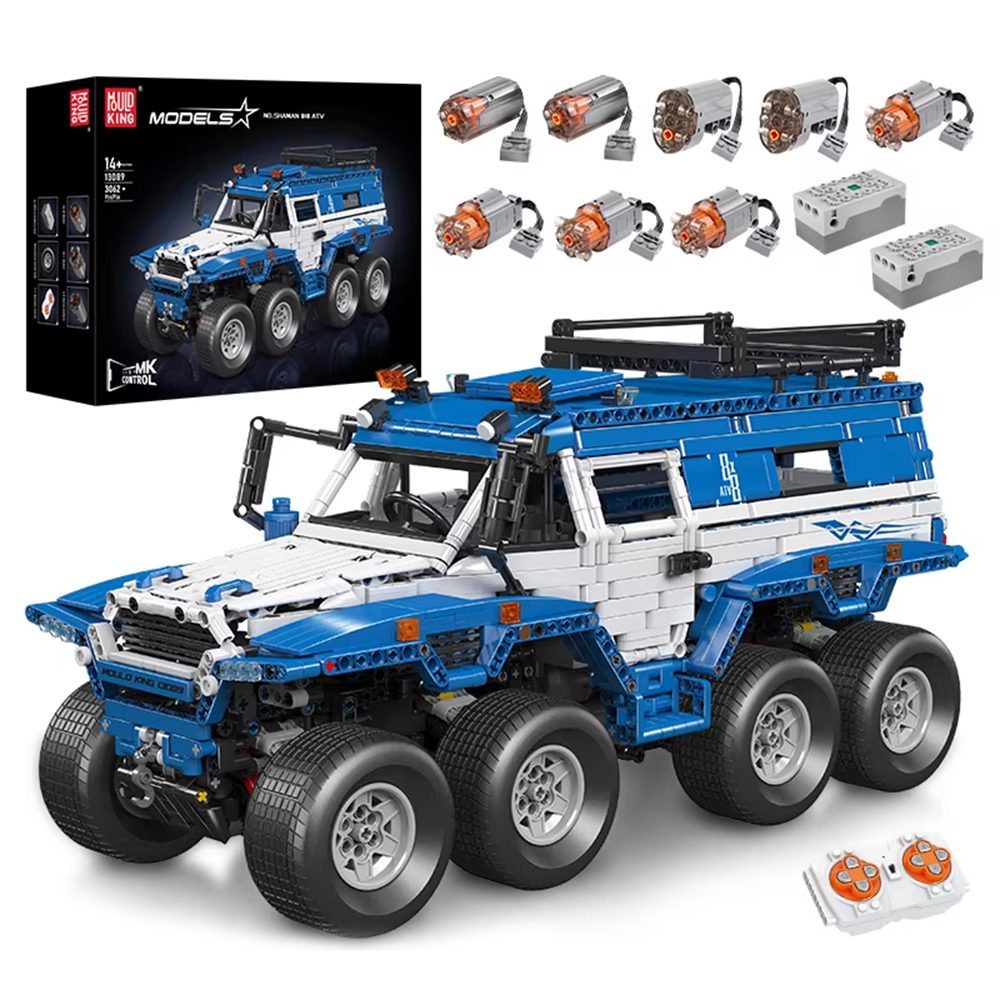 Mould King 13088 13089 Technical Car Toys The RC Avtoros Shaman 8×8 Building Block Assembly Kit Vehicle Brick Set Kids Christmas Gift