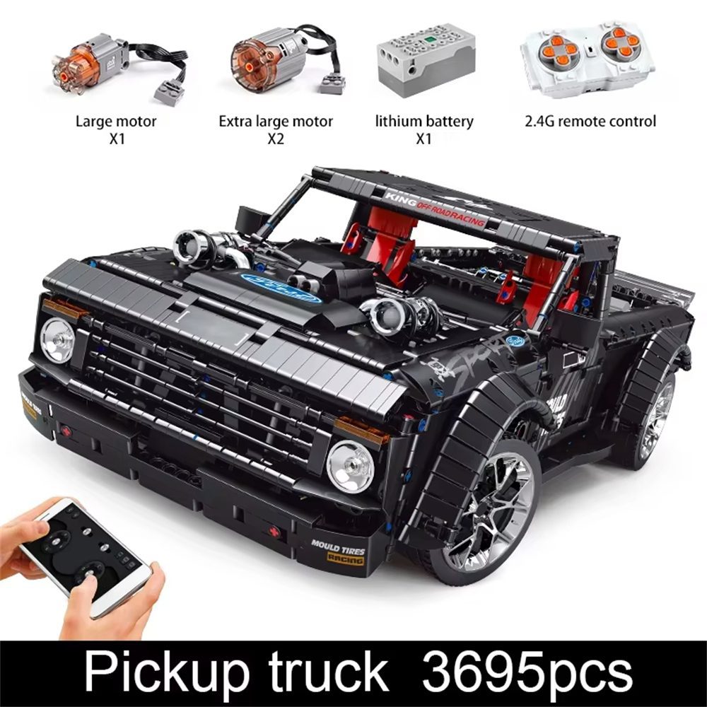 Mould King 13082 Technical Car Building Block The Motorized MOC-34316 Off-Road Pickup Truck Assembly Kit 3695PCS Kids Christmas Gift