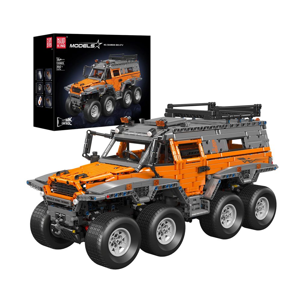 Mould King 13088 13089 Technical Car Toys The RC Avtoros Shaman 8×8 Building Block Assembly Kit Vehicle Brick Set Kids Christmas Gift