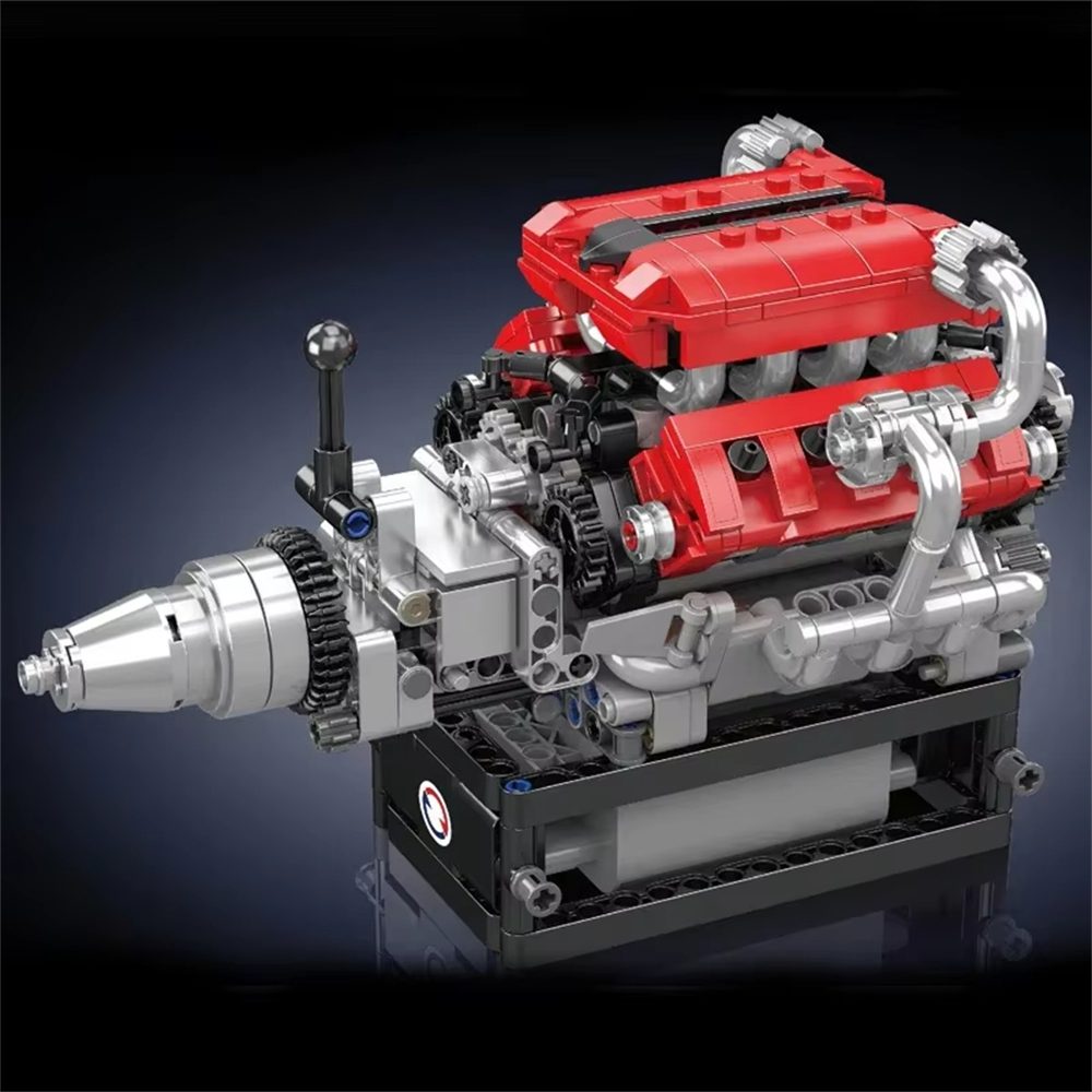 Mould King 10204 Technical Toys MOC Mechanical FE Sports Car V8 Engine Building Block Brick Assembly Kit 750PCS Kids Toys Christmas Gifts