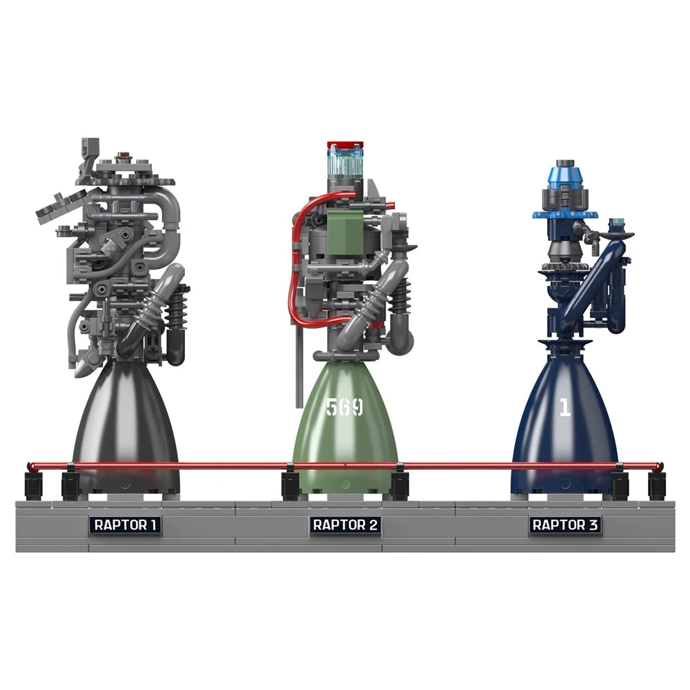 Mould King 10247 Raptor Rocket Engine Model Building Block Technical Car Engine Assembly Brick Science Discovery Toys Chrismas Gift